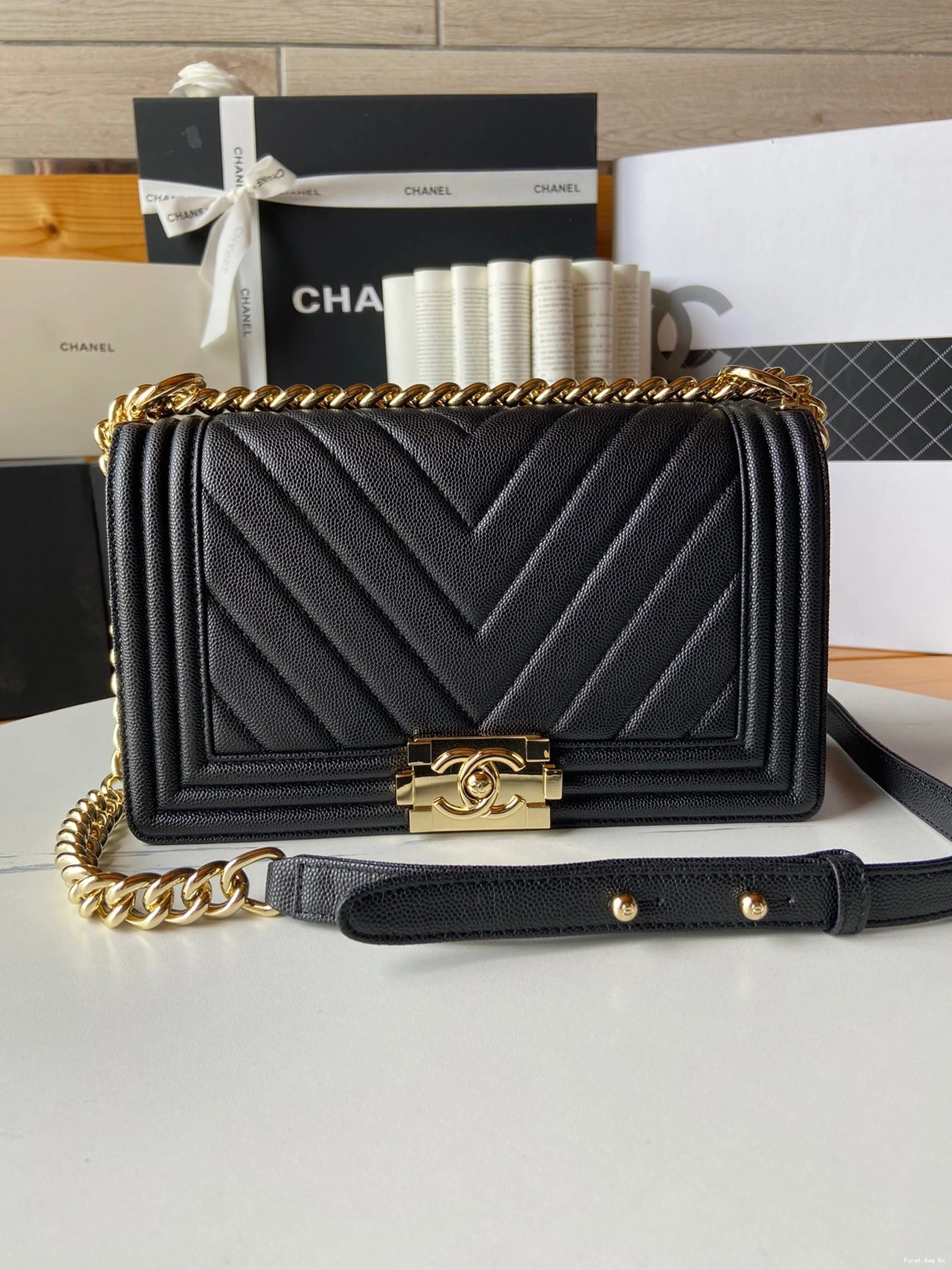 First Bag Ru BOY BAG 20CM 25CM CHANEL 0802